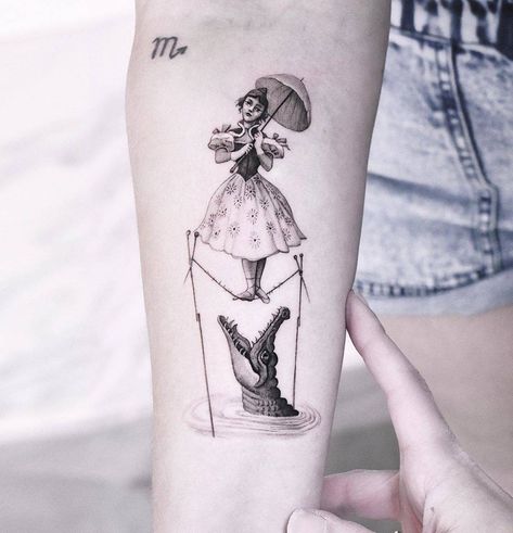 Micro-realism tattoo by Edit Paints Delicate Disney Tattoo, The Haunted Mansion Tattoo, Haunted Mansion Tattoo Ideas, Spooky Disney Tattoo, Haunted Mansion Tattoos, Disney Haunted Mansion Tattoo, Haunting Tattoo, Disney Tattoo Sleeves For Women, Disney Sleeve Tattoo