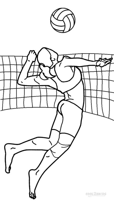 Printable Volleyball Coloring Pages For Kids | Cool2bKids Volleyball Player Drawing, Playing Volleyball Drawing, Volleyball Coloring Pages, Volleyball Drawing, Sports Coloring Pages, Volleyball Player, Coloring Page Ideas, Online Coloring Pages, Coloring Pages Printable