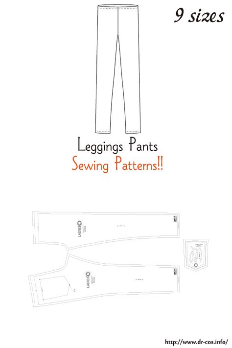 Free Leggings Sewing Pattern, Flared Leggings Sewing Pattern, Diy Leggings Pattern, Womens Leggings Sewing Pattern, Girls Leggings Pattern Free, Girls Leggings Pattern, Wrap Dress Pattern, Japanese Sewing Patterns, Free Sewing Patterns