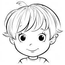 Boy Coloring Pages, Baby Face Drawing, Ring Drawing, Face Doodles, Birthday Chart, Coloring Pages Cute, Clipart Boy, Baby Sketch, Boy Coloring