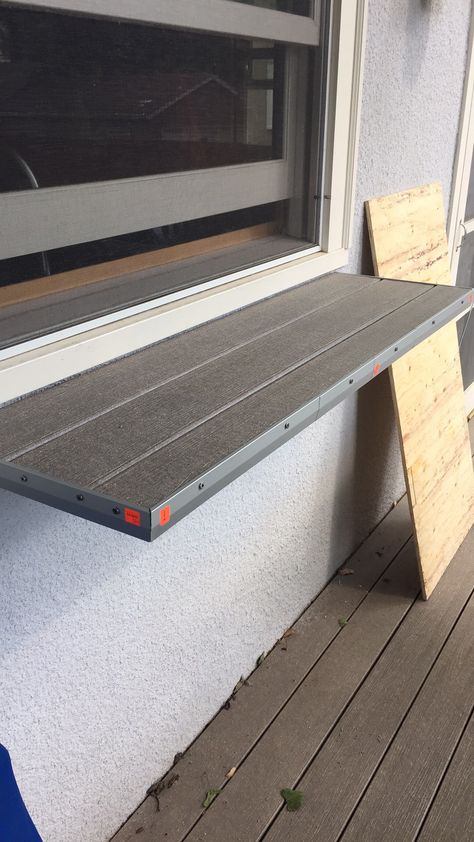 Building a murphy drop down bar under pass through window Deck Pass Through Window, Pass Through Bar, Outdoor Bar Patio, Camping Goals, Ikea Photo Frames, Outdoor Bar Ideas, Flooring On Walls, Pull Down Bar, Bar Window