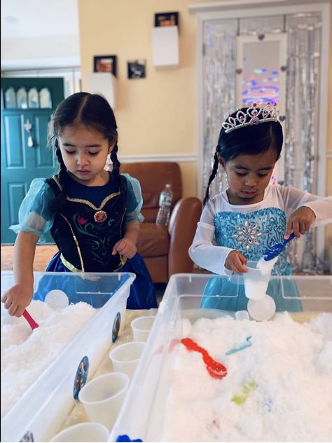 Fake Snow Party, Let It Snow Party, Snow Themed Party, Frozen Party Favors, Play Cafe, Winter Party Themes, How To Make Clouds, Snow Party, Onederland Party