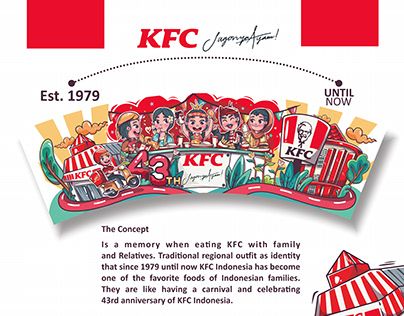 This is my work when I took part in the KFC Indonesia bucket design competition *Please Use As Reference Color palette and artsyle. Do not use these illustrations for any purpose. Share this illustration using credit according to the link where this illustration comes from. Kfc Bucket Design, Thailand Festivals, Cheese Packaging, Bucket Design, 2nd Place, Food Court, Design Competitions, Creative Packaging Design, Creative Packaging