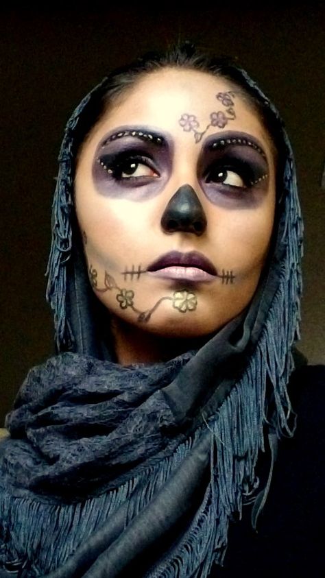 Face Makeup For Halloween, Sugar Skull Men Makeup, Male Sugar Skull Makeup, Mexican Skeleton Makeup, Mexican Skull Face Paint, Sugar Skull Half Mask, Makeup For Halloween, Awesome Costumes, Sugar Skull Artwork