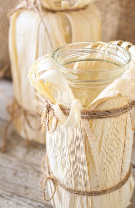 Fall Projects Diy, Luminaries Diy, Luminary Diy, Diy Fall Crafts, Corn Husk Crafts, Pumpkin Decorating Diy, Corn Husks, Harvest Fest, Fall Decor Diy Crafts