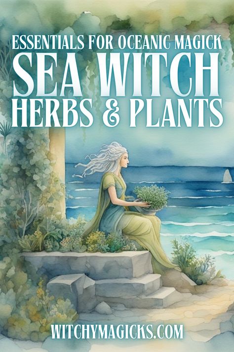 Dive into the mystical world of sea witchcraft with these essential herbs and plants! Discover the magical properties of oceanic botanicals like seaweed, kelp, and driftwood. Learn how to use these powerful elements to enhance your rituals, spellwork, and connections with the sea. Perfect for any sea witch looking to deepen their practice.  #SeaWitch #OceanicMagick #HerbalMagick #SeaWitchcraft #MagicalHerbs #Rituals #Spellwork #SeaEnergy #WitchyEssentials #HerbalMagic #WitchyMagicks Sea Witch Rituals, Sea Witch Spells, Seashells Witchcraft, Witch Basics, Electric Witch, Sea Witchcraft, Spiritual Herbs, Plants That Repel Flies, Repel Flies