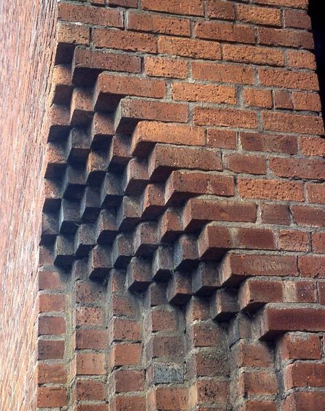 Corbelling brick lace parapet - Google Search Brick Works, Concrete Interiors, Brick Detail, Brick Art, Brick Architecture, Exposed Brick Walls, Brick Facade, Brick Patterns, Brick Design