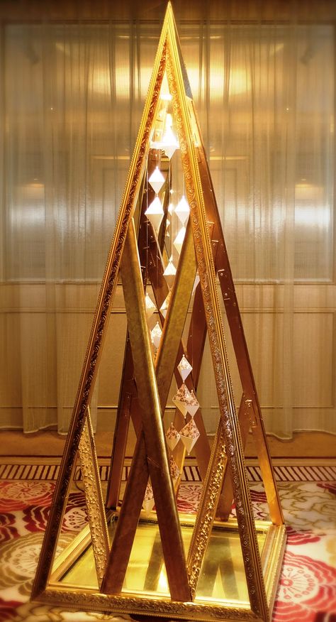 Inspired by The Louvre Pyramid in Paris, The Langham, Hong Kong’s Eco Christmas Tree is made up of Chuan Body + Soul’s old picture frames, old letterheads, eco-friendly LED light and a mirror Eco Christmas Tree, Louvre Pyramid, Langham Hotel, Eco Christmas, Sustainable Christmas, Old Picture Frames, The Louvre, Hotels And Resorts, Pyramid