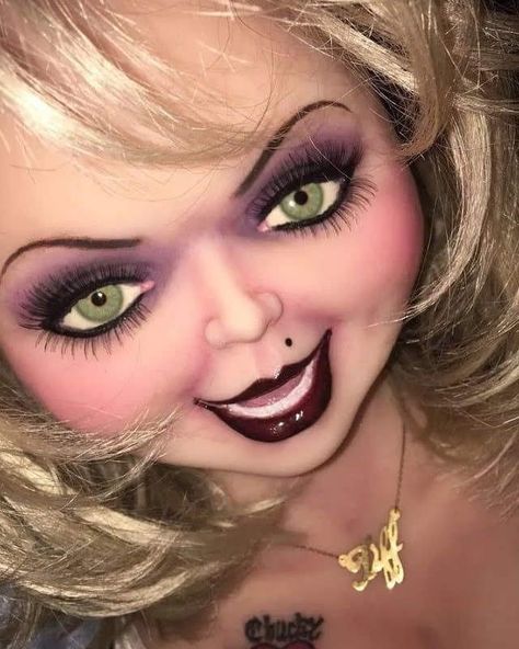 Bride Of Chucky Tiffany Inspired Outfits, Tiffany Halloween Costume Makeup, Chucky’s Bride Makeup, Bride Of Chucky Makeup Make Up, Tiffany Chucky Makeup Look, Chuckys Bride Costume Makeup, Tiffany Costume Makeup, Tiffany From Bride Of Chucky Makeup, Tiffany Costume Ideas