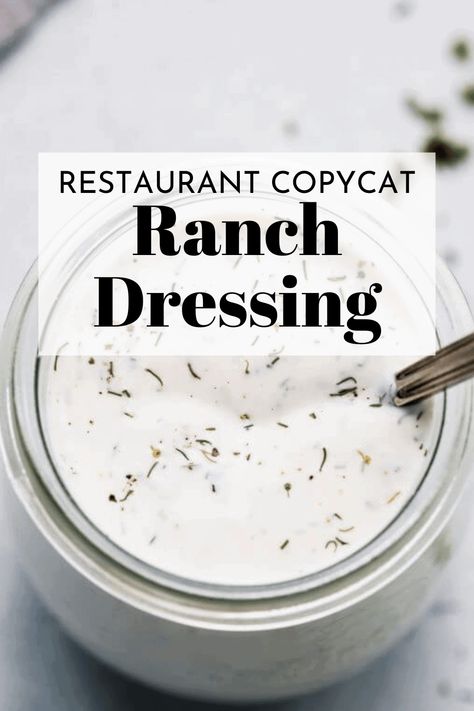 This Restaurant Style Ranch Dressing is hands down the best, most crave-worthy ranch you've ever tasted. This recipe can rival any restaurant ranch dressing and is so simple to make at home! // buttermilk // keto // restaurant // southwest // avocado Restaurant Style Ranch, Restaurant Style Ranch Dressing, Restaurant Ranch Dressing, Restaurant Ranch, Buttermilk Ranch Dressing Recipe, Ranch Dressing Recipe Homemade, Homemade Ranch Dip, Keto Restaurant, Buttermilk Ranch Dressing