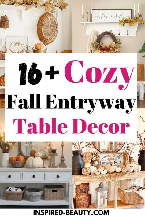 Cozy fall entryway table decor inspo Fall Entryway Table Decor, Fall Entryway Table, Fall Entry Table Decor, Fall Entry Table, Behind Sofa Table, Fall Entry, Sofa Table Decor, Fall Decoration Ideas, Entry Table Decor