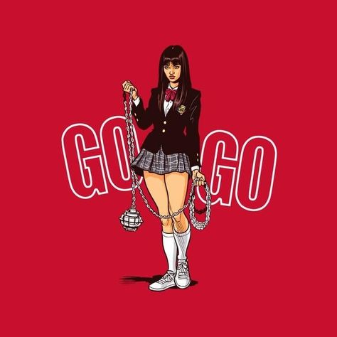 Kill Bill Gogo Yubari, Gogo Yubari, Movie Shots, Movie Posters Design, Dope Cartoon Art, Kill Bill, Mecha Anime, Movie Posters Minimalist, Movie Poster Art