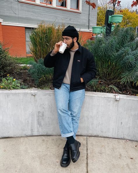 Winter Outfits Men Plus Size, Men’s Outfits Grunge, Thick Men Fashion, Outfits For Big Men, Dad Outfits, Cold Fashion, Hot Cider, Hot Apple Cider, Mens Casual Outfits Summer