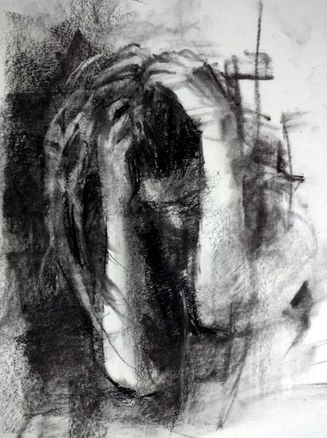 Charoal drawing of a young woman with her head bent, long hair and her hands on either side of her head. Emotional Artwork Portraits, Face Insecurities, Dark Charcoal Art, Society Drawing, Success Art, Charcoal Artwork, Art Charcoal, The Human Mind, Charcoal Portraits