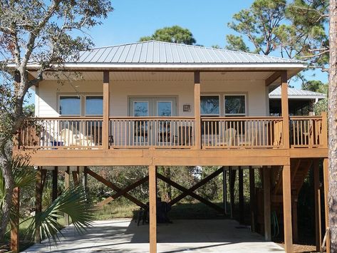 THE 10 BEST Cape San Blas Vacation Rentals, Beach Rentals (with Photos) | Tripadvisor - House Rentals in Cape San Blas, FL Stilt Home, Beach House Flooring, Stilt House, Beach House Exterior, House On Stilts, Beach Bedroom, Beach House Design, San Blas, House Decorations