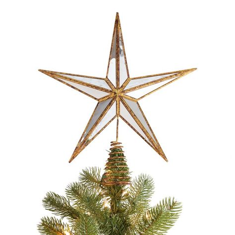 Gold Tree Topper, Antique Gold Mirror, Spanish Bungalow, Vintage Tree Toppers, Jewish Girl, Christmas Tree Star, Star Tree, Unique Christmas Decorations, Star Tree Topper