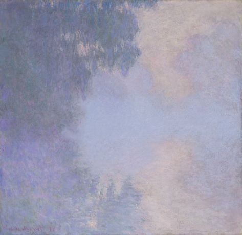 Branch of the Seine near Giverny (Mist) | The Art Institute of Chicago Toledo Museum Of Art, Monet Art, Monet Paintings, The Art Institute Of Chicago, The Seine, European Paintings, Vintage Landscape, Impressionist Paintings, Impressionist Art