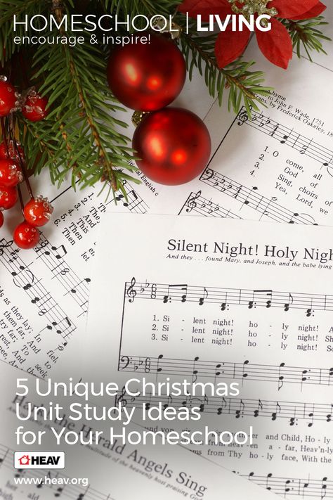 Busy schedules, special events, extra activities, and the general excitement of the season all contribute to distractions that can make homeschooling around the holidays challenging. Take the opportunity to lean into that enthusiasm by adding one of these five unique, versatile, and Christ-centered Christmas-themed unit studies to your homeschool Christmas. Christmas Unit Study, December Themes, Christmas Homeschool, Unit Study Ideas, Homeschool Christmas, Unit Studies Homeschool, Christmas Units, Homeschool Lesson Plans, Christ Centered Christmas