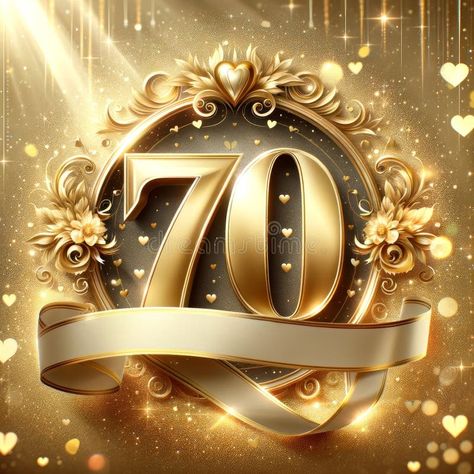 70th Birthday Images, Happy Birthday 70, Free 70th Birthday Invitation Templates, 70 & Fabulous Birthday, Birthday Invitation 70 Years, Birthday Artwork, Happy 70th Birthday, Gold Happy Birthday, Hearts Background