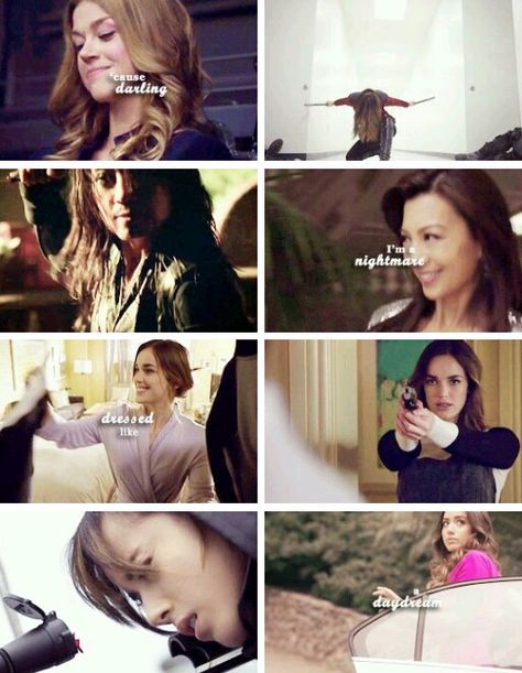 "Darling i'm a nightmare dressed like a daydream." AoS main female character Bobbi Morse, Nightmare Dressed Like A Daydream, Dressed Like A Daydream, Jemma Simmons, Melinda May, Fitz And Simmons, Ming Na Wen, Daisy Johnson, Marvel Agents Of Shield