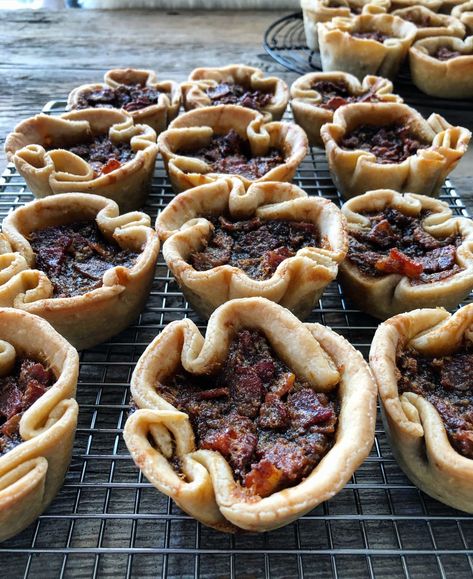 Brown Butter Maple Bacon Butter Tarts | The Lemon Apron Bacon Desserts, Bacon Butter, Butter Tart, Butter Tarts, Iron Chef, Thanksgiving Treats, Maple Bacon, Amish Recipes, Snack Treat