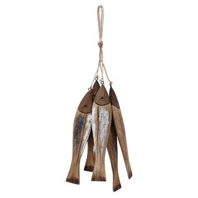 5 pcs wooden fish decor, vintage home decorations wood wall decor for nature lover. Vintage style wood fish wall hanging sign, distressed finished will add a touch of rustic feel to your farmhouse style home or lake house decor. | Highland Dunes Wood Fish Decor Ornament Wall Hanging Wood Fish Decorations For Home Nautical Wood Fish Wall Decor Distressed Finish 5Pcs in Gray Wood Fish Decor, Rustic Fishing Decor, Wooden Fish Decor, Fish Decorations, Pallet Tree, Nautical Theme Decor, Fish Decor, Ornament Wall, Boat Decor