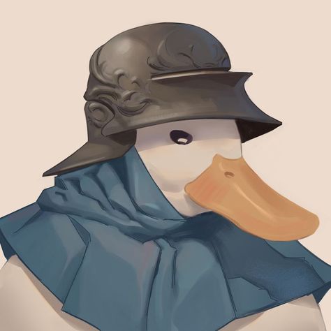 Dnd Duck Character, Dnd Duck, Duck Mask, Duck Drawing, Dnd Races, Person Drawing, Duck Art, Dnd Stuff, Cute Funny Cartoons