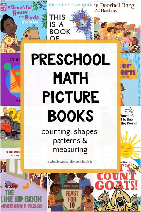 Living Math Books, Math Picture Books, Best Toddler Books, Teaching Shapes, Fun Math Activities, Numbers Preschool, Math Books, Preschool Books, Math Activities Preschool