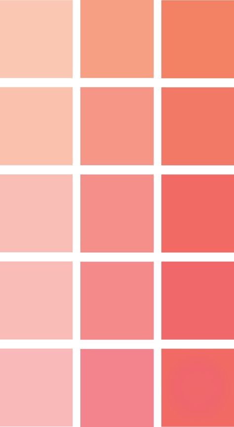 Pastel Pink Shades Colour Palettes, Peach Pallet Color, Shades Of Peach Colour Palettes, Peach Color Wallpaper, Pink Colour Pallet, Peach Pallet, Peach Paint Colors, Coral Color Palette, Peach Color Palette