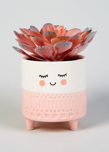 Kaktus Dan Sukulen, Plant Pot Design, Plant Pot Diy, Painted Pots Diy, Painted Plant Pots, Pottery Painting Designs, Tanah Liat, Keramik Design, House Plants Decor