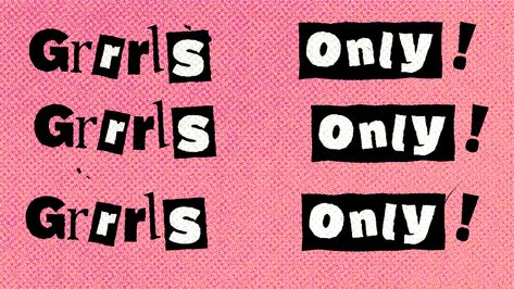 Riot Grrrl title Concepts on Behance Riot Grrl Aesthetic, Riot Girl Aesthetic, Riot Grrrl Poster, Riot Grrrl Zine, Riot Aesthetic, Punk Girl Aesthetic, In Design Adobe, Riot Grrrl Aesthetic, Riot Grrrl Fashion