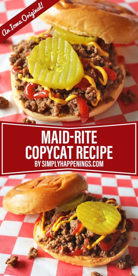 Maidrites Recipe, Maid Rite Recipe, Maid Rites, Loose Meat Sandwich, Iowa Recipes, Maid Rite Sandwiches, Loose Meat, Loose Meat Sandwiches, July Recipes