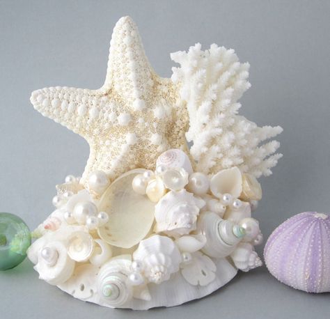 Starfish Wedding Cake, Coastal Wedding Cake, Seashell Wedding Cake, Starfish Cake, Coral Wedding Cakes, Coastal Wedding Decor, Coral Cake, Seashell Cake, Beach Wedding Coral