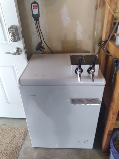 (15) Show us your Kegerator | Page 183 | Homebrew Talk - Beer, Wine, Mead, & Cider Brewing Discussion Forum Kegerator Diy, Keezer Build, Keg Tap, Tap Handles, Best Beer, Mead, Home Brewing, Show Us, Cider