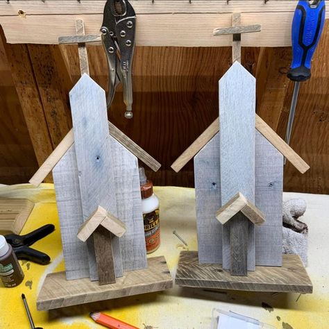 This Is All Wood And Handcrafted By My Husband. They Are Approximately 12 Inches Tall. They Make A Great Gift! ***This Is For Only 1 Church. ***Multiple Are Available For Purchase If Wanted.