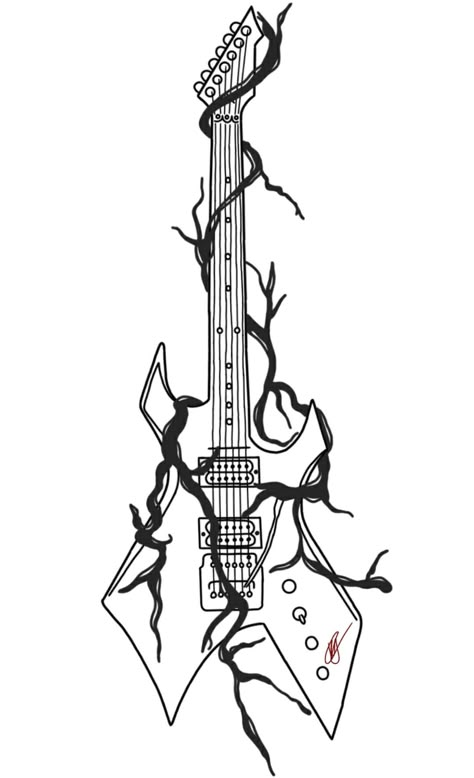 eddie munson Eddie Munson Guitar Tattoo, Heavy Metal Doodles, Rock Music Drawings Ideas, Eddie Munson Guitar Drawing, Stranger Things Tattoo Eddie, Rock Drawings Music, Metal Drawing Ideas, Metal Music Tattoo Ideas, Electric Guitar Tattoo Ideas