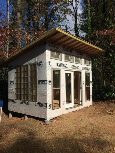 10x12 Garden Shed, Contemporary Sheds, Shed Blueprints, Shed Office, Cahuita, Build Your Own Shed, Modern Shed, Studio Shed, Shed To Tiny House