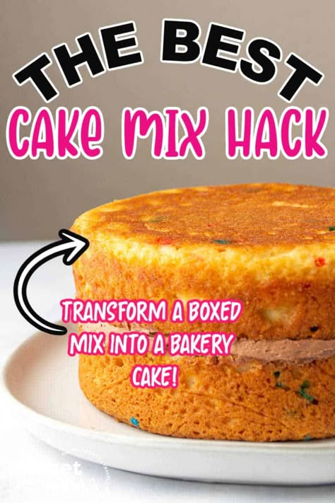 Cake Mix Taste Like Bakery, Doctored Cake Mix Recipes, Cake Mix Hacks, Strawberry Fudge, Bakery Style Cake, Cake Mix Doctor, Best Cake Mix, Box Cake Recipes, Doctor Cake