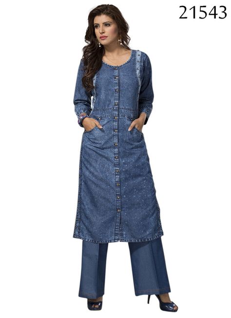 Velvet Kurtis Design, Denim Kurti Designs, Velvet Kurtis, Latest Kurti Designs Pattern, Denim Kurti, Western Kurtis, Designer Kurtis Online, Kurtis Design, Denim Party