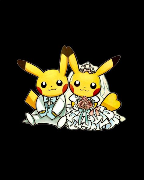 Pokemon Wedding Dress, Pikachu Wedding, Pokemon Wedding Ideas, Pokemon Wedding, Nerd Wedding, Pikachu Art, Pikachu Plush, Eevee Evolutions, Wedding Art