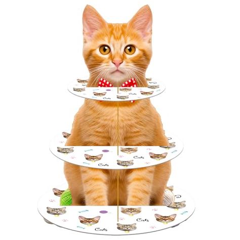 Cat Themed Birthday Party Food, Cat Birthday Party Decorations, Cat Themed Party, Cat Tea Party, Dessert Tower, Cat Baby Shower, Kindergarten Party, Cat Themed Parties, Cat Themed Birthday Party