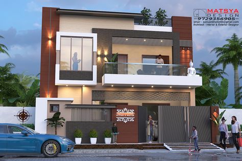 Ground Floor Elevation Design, Ground Floor Elevation, Modern Exterior House, Home Front Elevation, Exterior House Design, Small House Design Exterior, Home Door Design, Front Elevation Designs, Building House Plans Designs