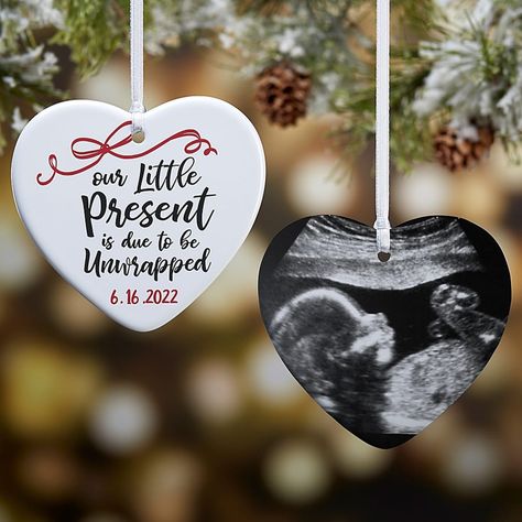 Expecting Photos, Christmas Baby Announcement, Cute Pregnancy Announcement, Christmas Pregnancy Announcement, Christmas Pregnancy, Custom Christmas Ornaments, My Funny Valentine, Due Date