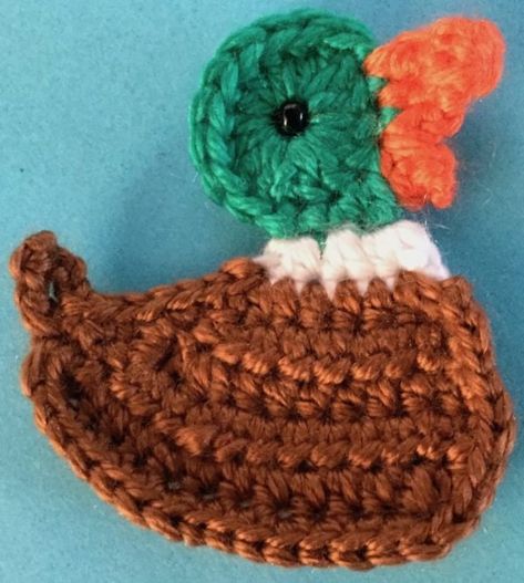 Crochet Mallard Duck Pattern, Mallard Duck Crochet, Crochet Mallard Duck, Crochet Start, Duck Applique, Duck Crochet Pattern, Duck Crochet, Crochet Duck, Crochet Applique Patterns Free