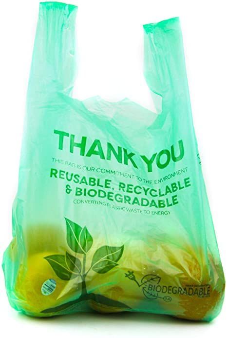 [100 Pack] Biodegradable Reusable Plastic T-Shirt Bag Eco Friendly Grocery Shopping Thank You Recyclable Trash Basket Bags Recycled Plastic Bags, Plastic Shopping Bags, Plastic Grocery Bags, Compost Bags, Shirt Pocket, Biodegradable Plastic, Tshirt Bag, Shirt Bag, Sustainable Packaging