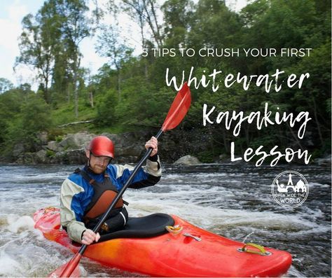 5 Tips to Crush Your First Whitewater Kayaking Lesson Kayaking Outfit, Thailand Activities, White Water Kayak, Kayaking Tips, Whitewater Kayaking, Kayaking Gear, Canoe Trip, Whitewater Rafting, Ice Climbing