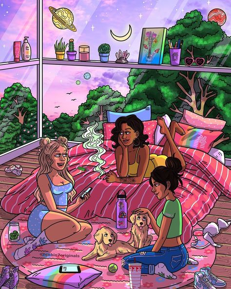 Cabin 7 Originals on Instagram: “TAG YOUR BESTIES 💜🌳✨ It’s March! Better days are coming. The brand new Spring 2021 Collection will be dropping next week. In the meantime,…” Cabin 7 Originals, Cabin 7, Trippy Pictures, Dope Cartoons, Psychadelic Art, Vibes Art, Dope Cartoon Art, Arte Inspo, Black Love Art