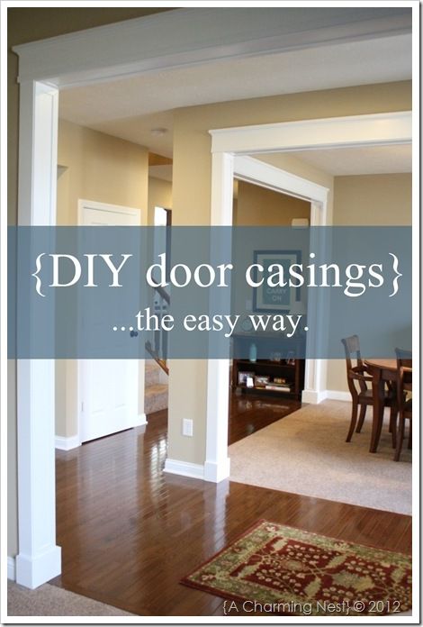 DIY door casings. Wonder how this could be modified when one side of the passageway is a flat wall. Hmmm. Diy Door Molding, Door Moldings, Door Casing, Real Estat, Home Upgrades, Diy Door, Diy Home Improvement, A Living Room, New Wall