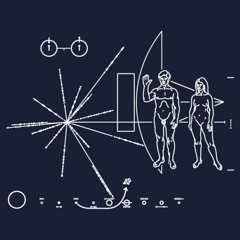 Pioneer Plaque by odibil Pioneer Plaque, Spacecraft, On Board, High Quality Art Prints, Find Art, Dark Gray, Framed Artwork, Nasa, Photographic Print