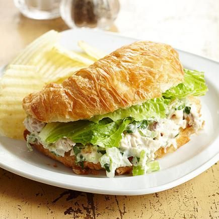 Try our recipes for chicken salad sandwiches, wraps, meatball sandwiches, reuben sandwiches, stuffed cheesesteaks and other easy, hearty sandwiches. Deli Chicken Salad Recipe, Basic Chicken Salad, Basic Chicken Salad Recipe, Chicken Salad Croissant, Grilled Steak Salad, Chicken Salad Sandwich Recipe, Diner Recipes, Chicken Salad Sandwich, Rotisserie Chicken Recipes